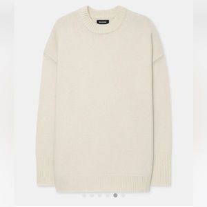 NAADAM Luxe Cashmere Oversized Crewneck Sweater - NWT, Small, White